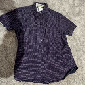 Denim & Flower Dark Blue Patterned Shirt